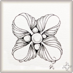 Muster Whisper von Hilde van Ginhoven CZT, ein Muster geeignet für Zentangle® and Zentangle® inspired art, präsentiert in der Musterquelle