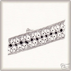 Muster Xfish von Daniela Nilsen, ein Muster geeignet für Zentangle® and Zentangle® inspired art, präsentiert in der Musterquelle