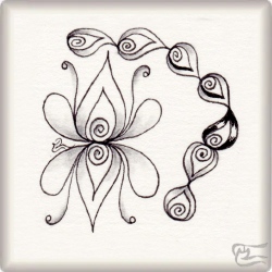 Muster Zaon von Carole Coudurier CZT, ein Muster geeignet für Zentangle® and Zentangle® inspired art, präsentiert in der Musterquelle