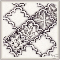 Muster Zenadu von Kathy Kult CZT, ein Muster geeignet für Zentangle® and Zentangle® inspired art, präsentiert in der Musterquelle