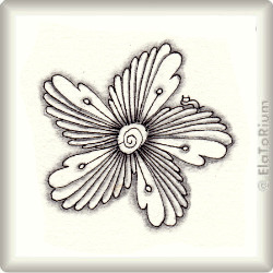 Muster Flowline von Karin Frank, ein Muster geeignet für Zentangle® and Zentangle® inspired art, präsentiert in der Musterquelle