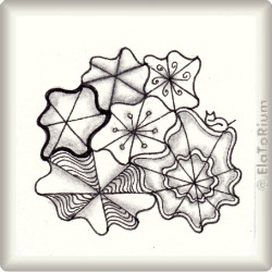Muster Muffelz von Martina Danner-Großmann, ein Muster geeignet für Zentangle® and Zentangle® inspired art, präsentiert in der Musterquelle